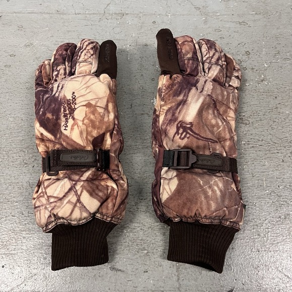 Cabela's Gore-Tex Waterfowl Leather Shooting Gloves Size X-Large Prairie Camo - Picture 1 of 10